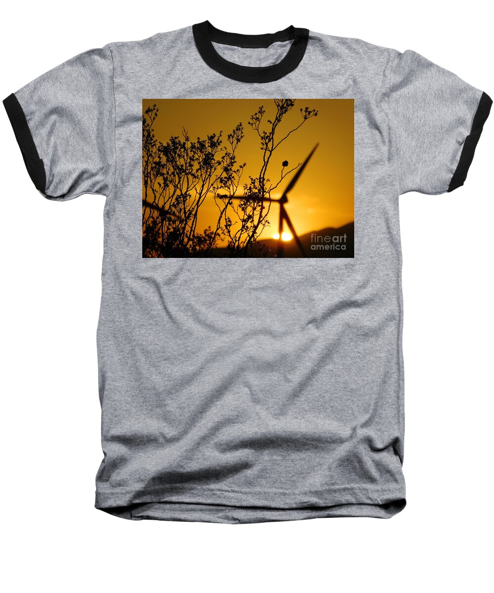 Sunset Baseball T-Shirt featuring the photograph The Golden Hour by Chris Tarpening