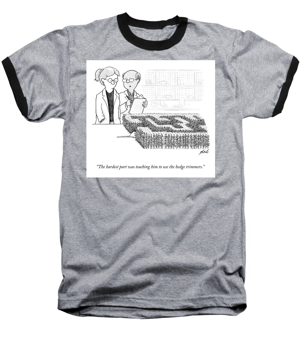 Cctk Baseball T-Shirt featuring the drawing The Hardest Part by Tom Toro