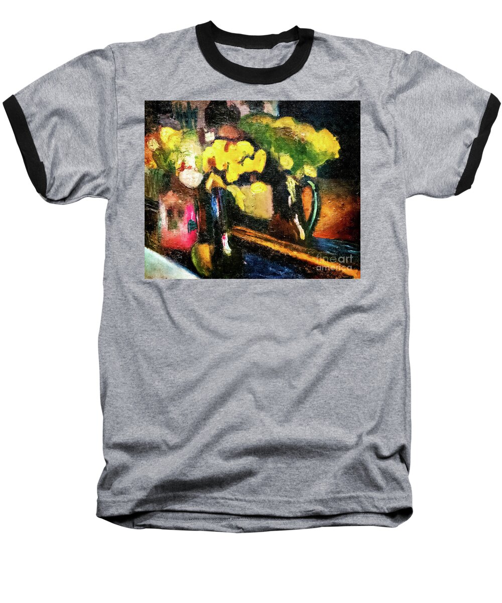 Bomemisza Baseball T-Shirt featuring the painting The Yellow Flowers by Henri Matisse 1902 by Henri Matisse