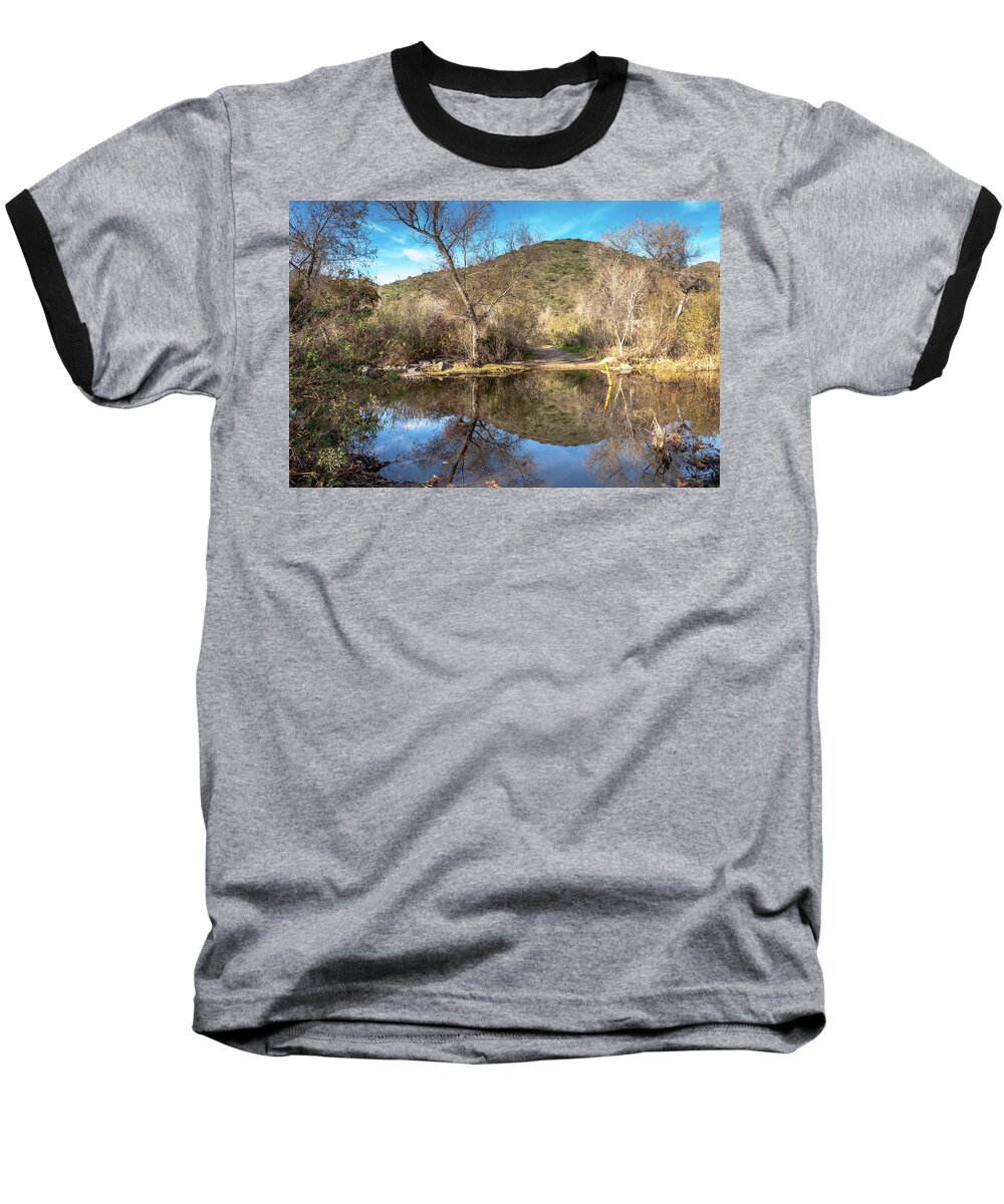 Dam Baseball T-Shirt featuring the photograph Three Feet Deep by Alison Frank