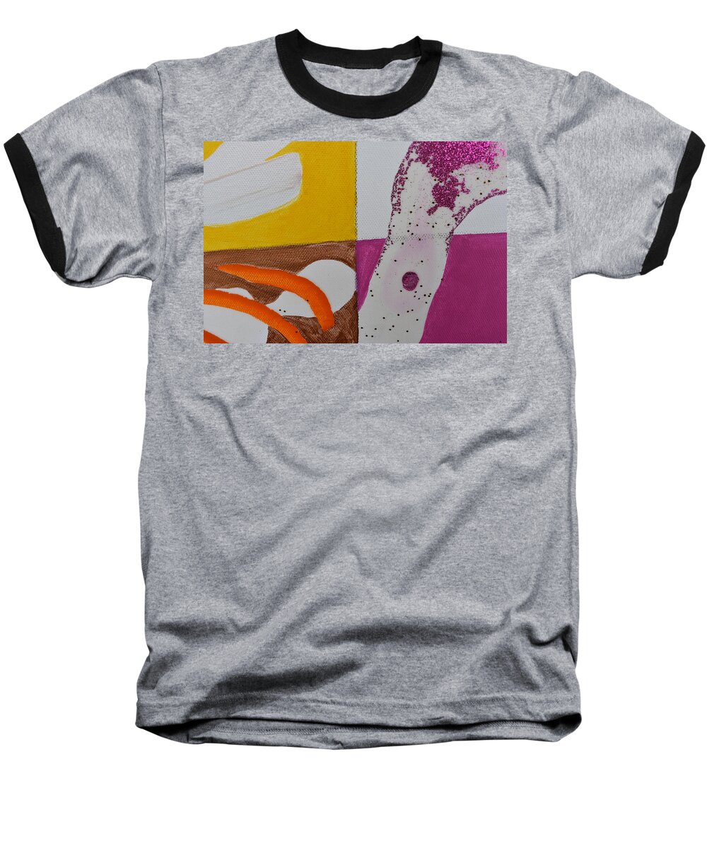 Abstract Baseball T-Shirt featuring the painting Ticket 23a by Dick Sauer