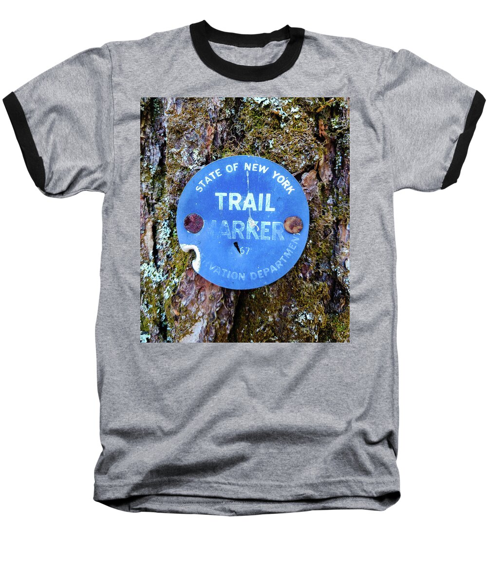 Trail Marker Baseball T-Shirt featuring the photograph Trail Marker 67 by Bruce Carpenter