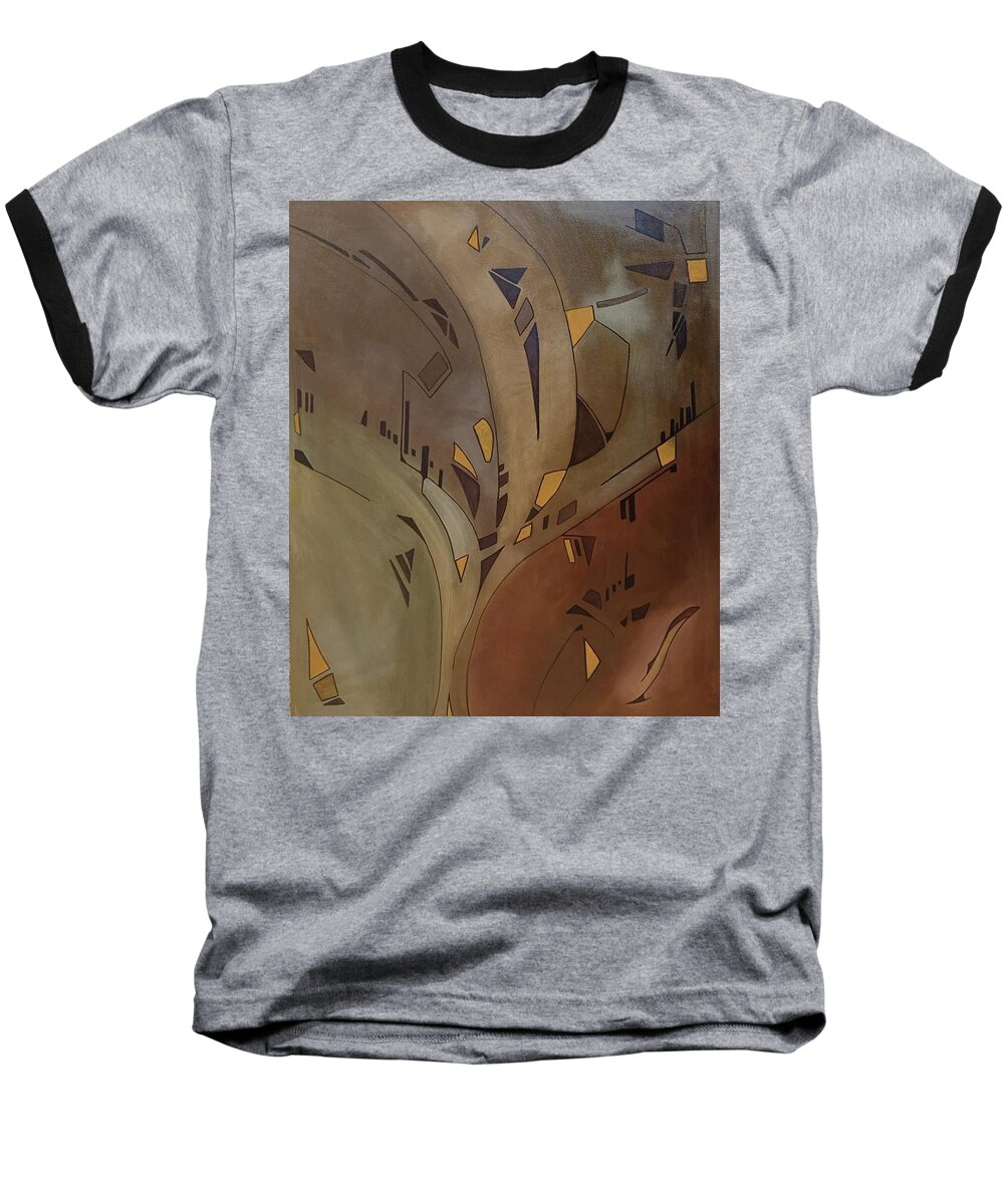 Trails Baseball T-Shirt featuring the painting Trails by Pat Purdy
