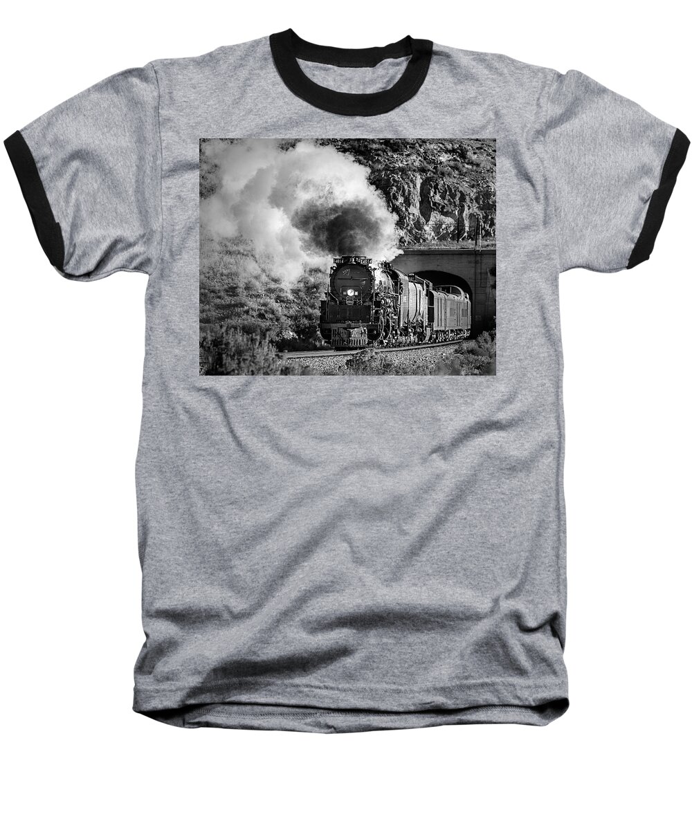 America Baseball T-Shirt featuring the photograph -Union Pacific Big Boy Locomotive by James Sage