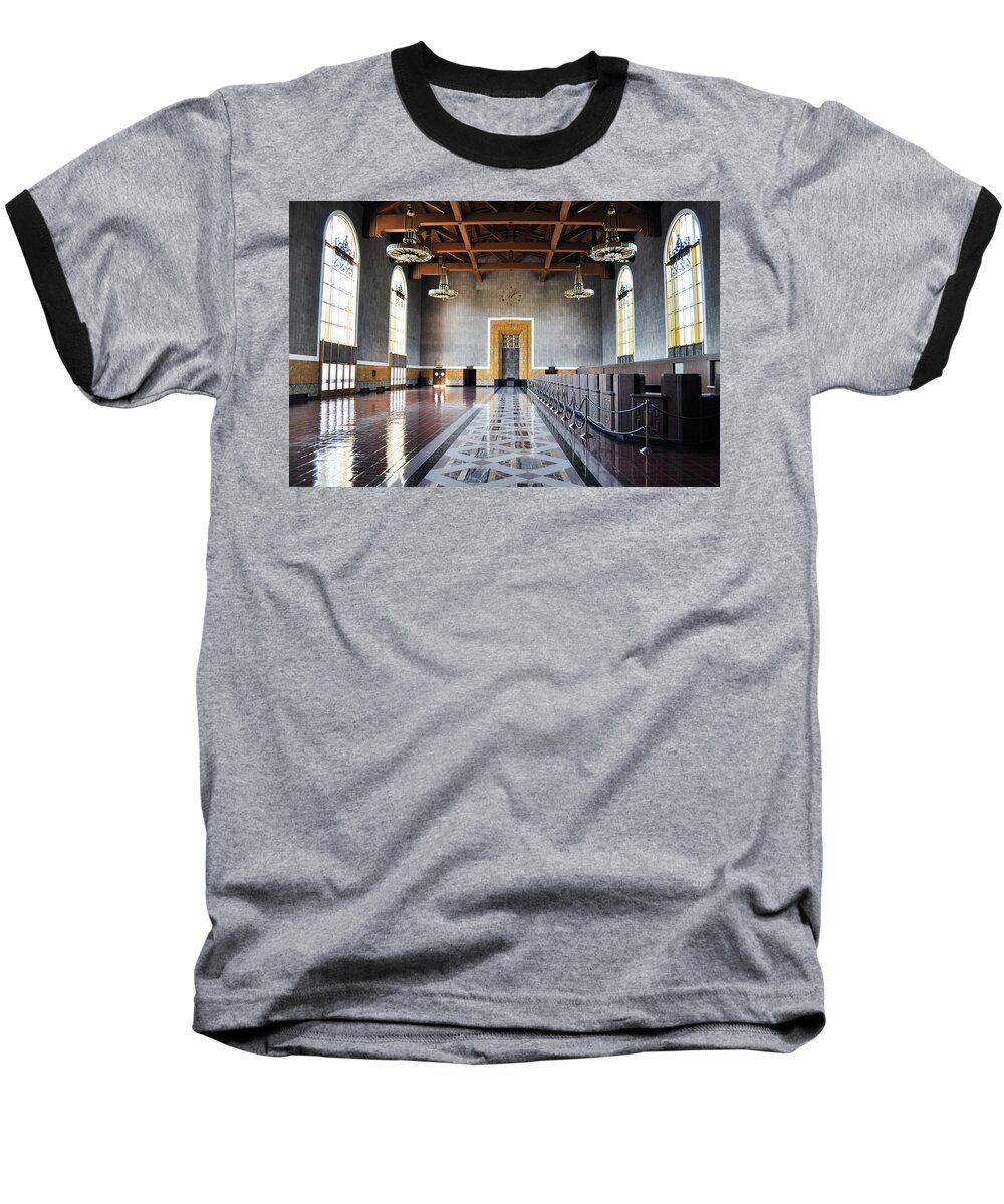 Union Station Baseball T-Shirt featuring the photograph Union Station Los Angeles by Kyle Hanson