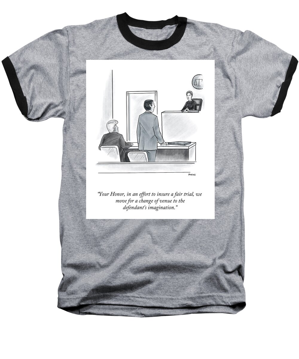 “your Honor Baseball T-Shirt featuring the drawing Untitled Artwork by Teresa Burns Parkhurst
