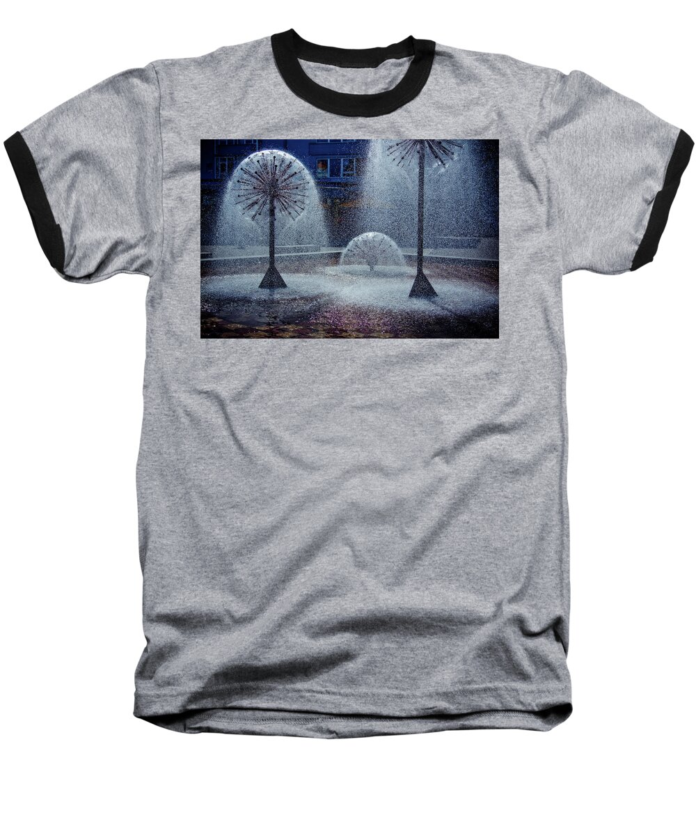 Water Fountains Baseball T-Shirt featuring the photograph Urban Art by Tatiana Travelways