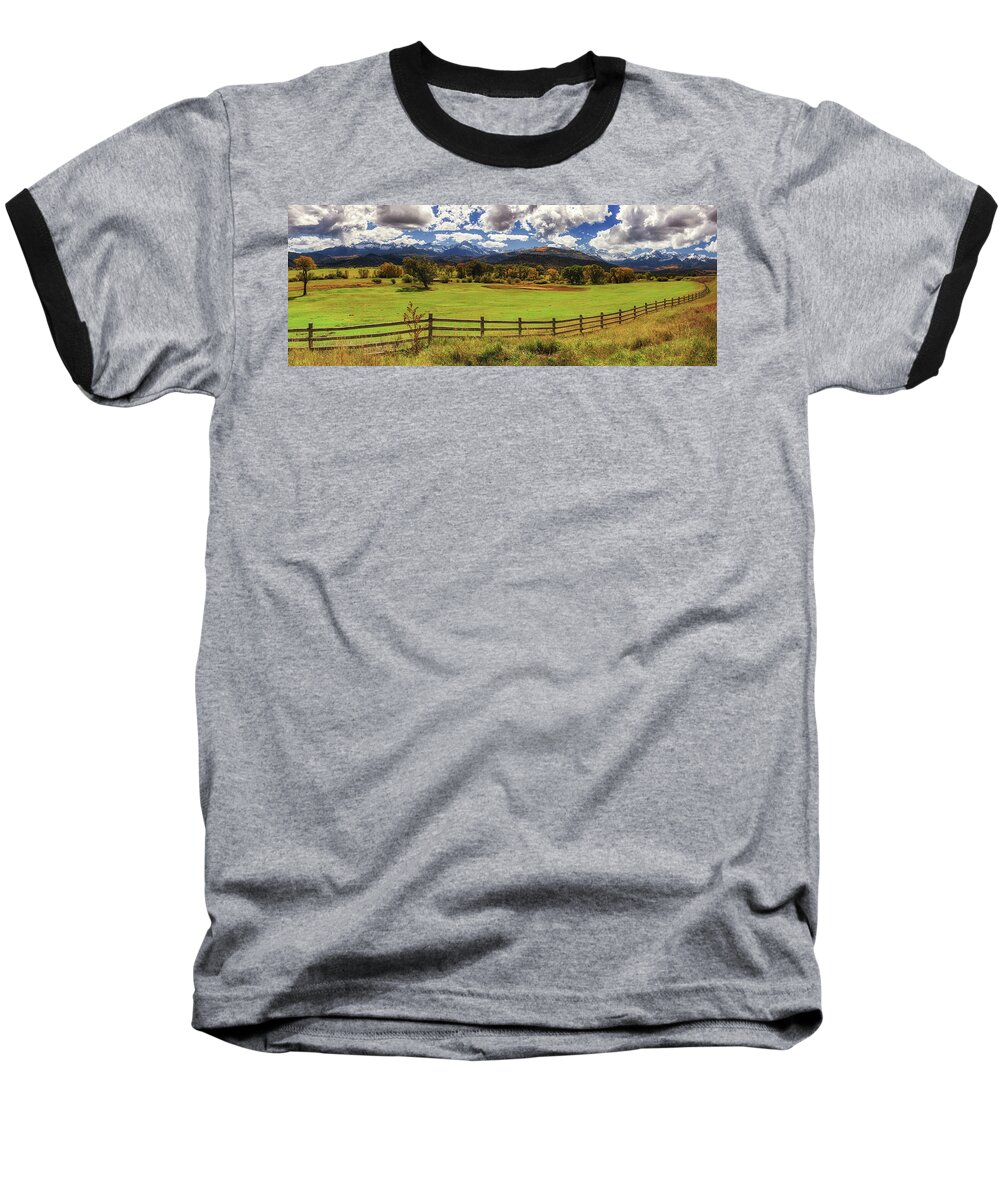 American Southwest Baseball T-Shirt featuring the photograph View of the San Juans by Rick Furmanek