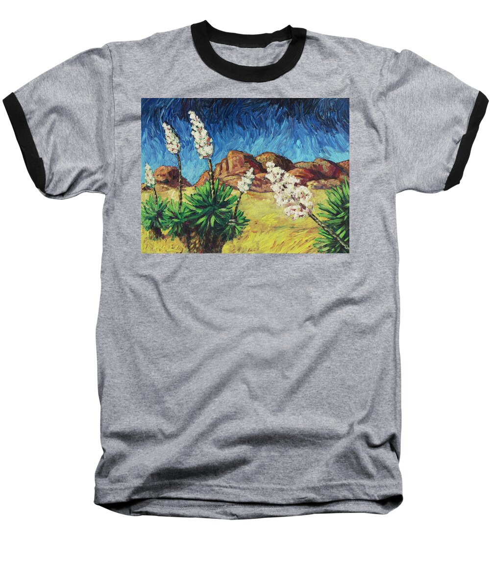 Van Gogh Baseball T-Shirt featuring the painting Vincent in Arizona by James W Johnson