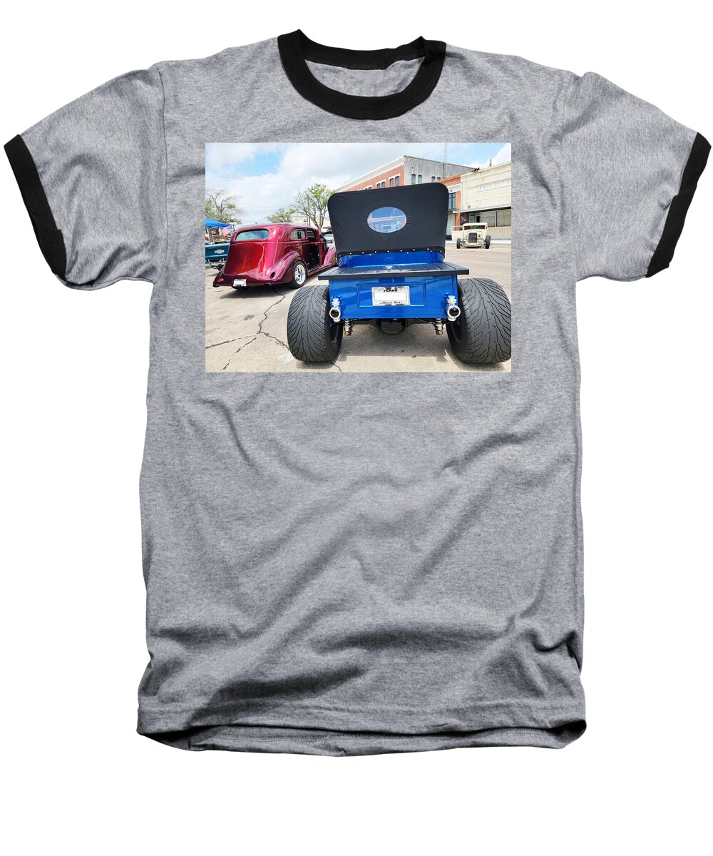 Kingsville Baseball T-Shirt featuring the photograph Vintage Cars In A Vintage Town by Tom DiFrancesca