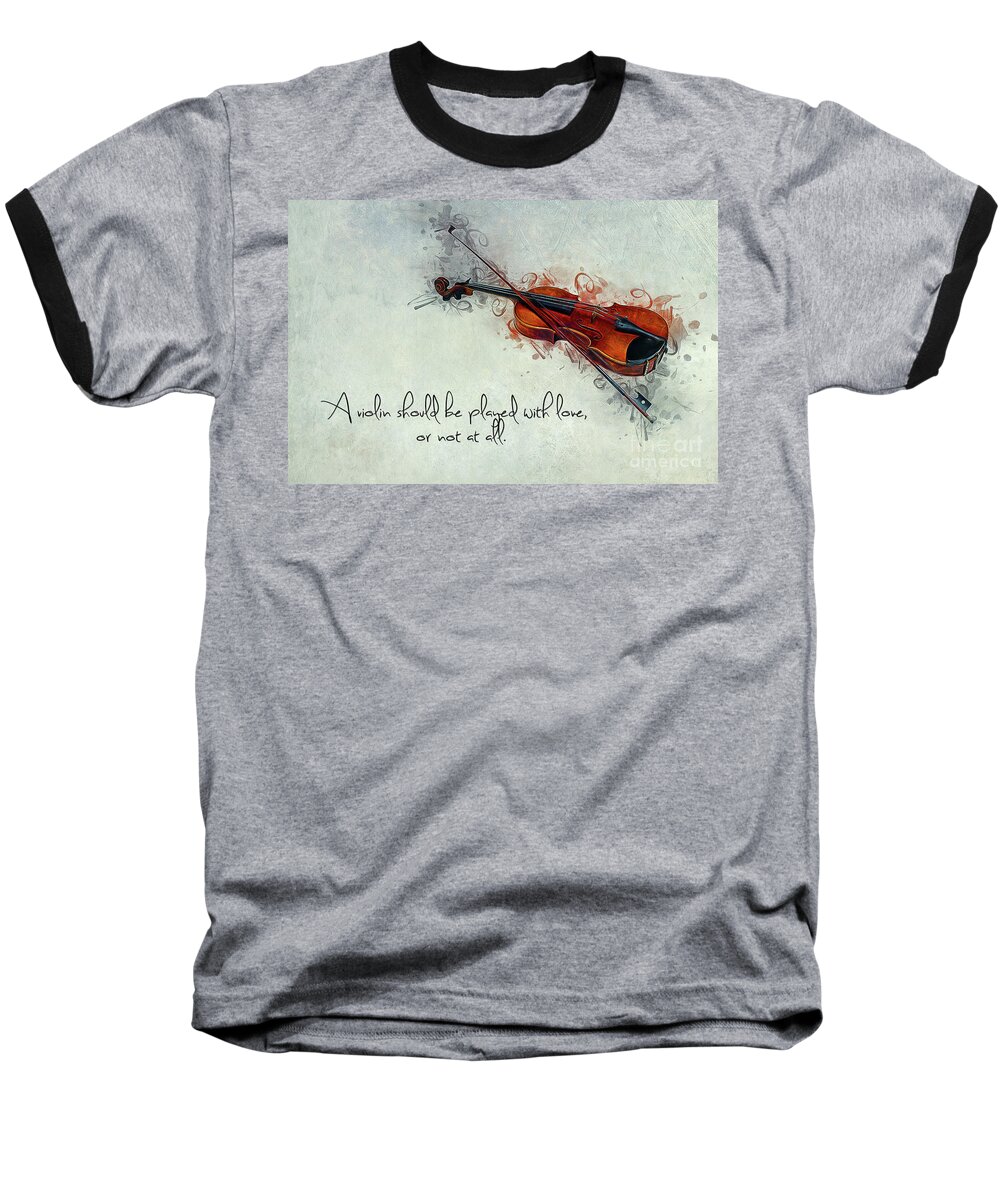 Music Baseball T-Shirt featuring the photograph Violin Love by Ian Mitchell