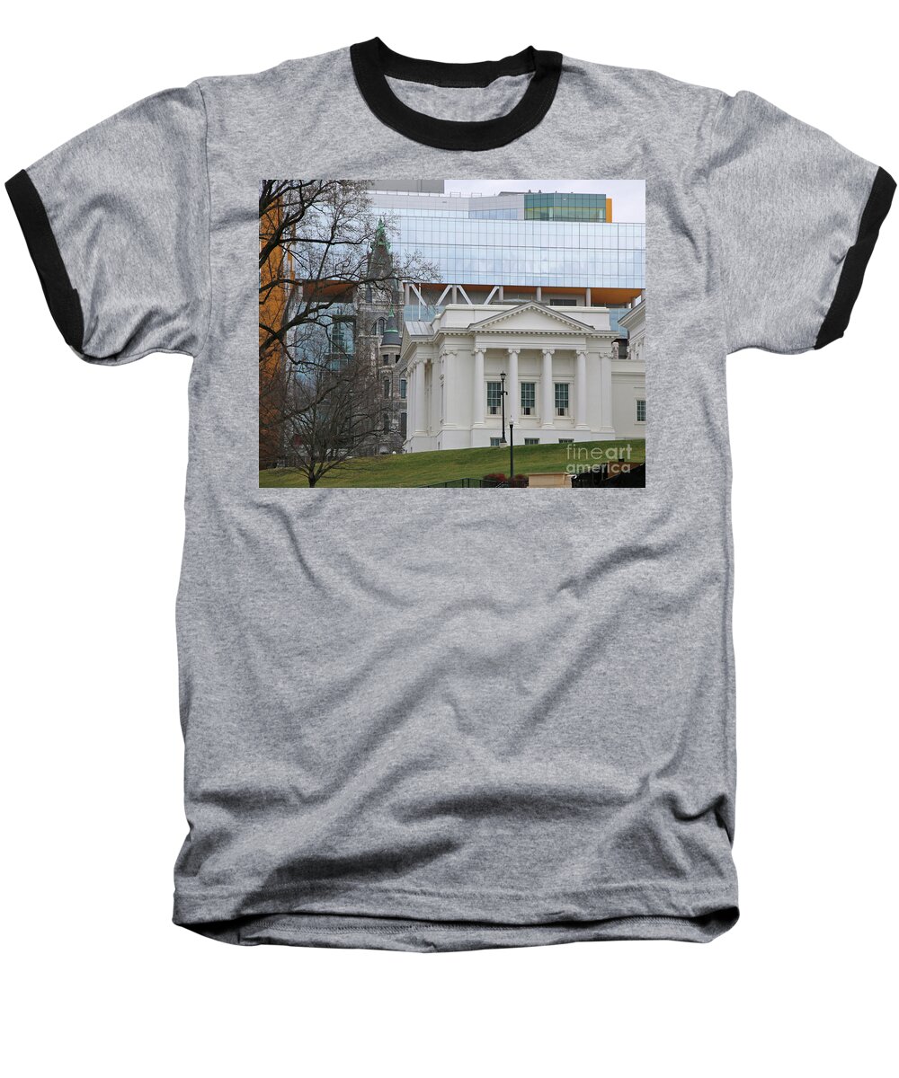 Virginia Baseball T-Shirt featuring the photograph Virginia State Capitol and Old City Hall 8003 by Jack Schultz