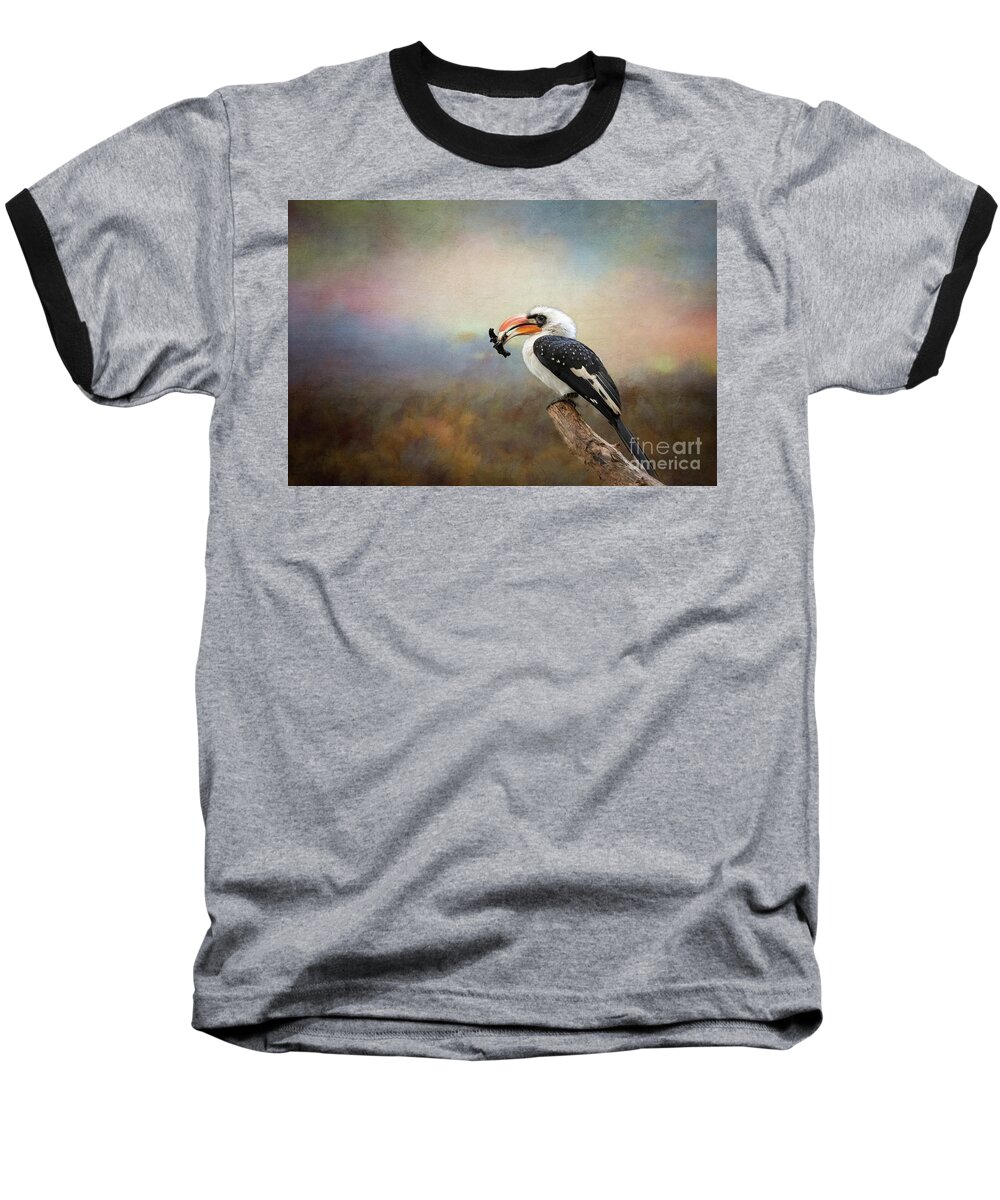 Von Der Deckens Hornbill Baseball T-Shirt featuring the photograph Von der Deckens Hornbill by Eva Lechner