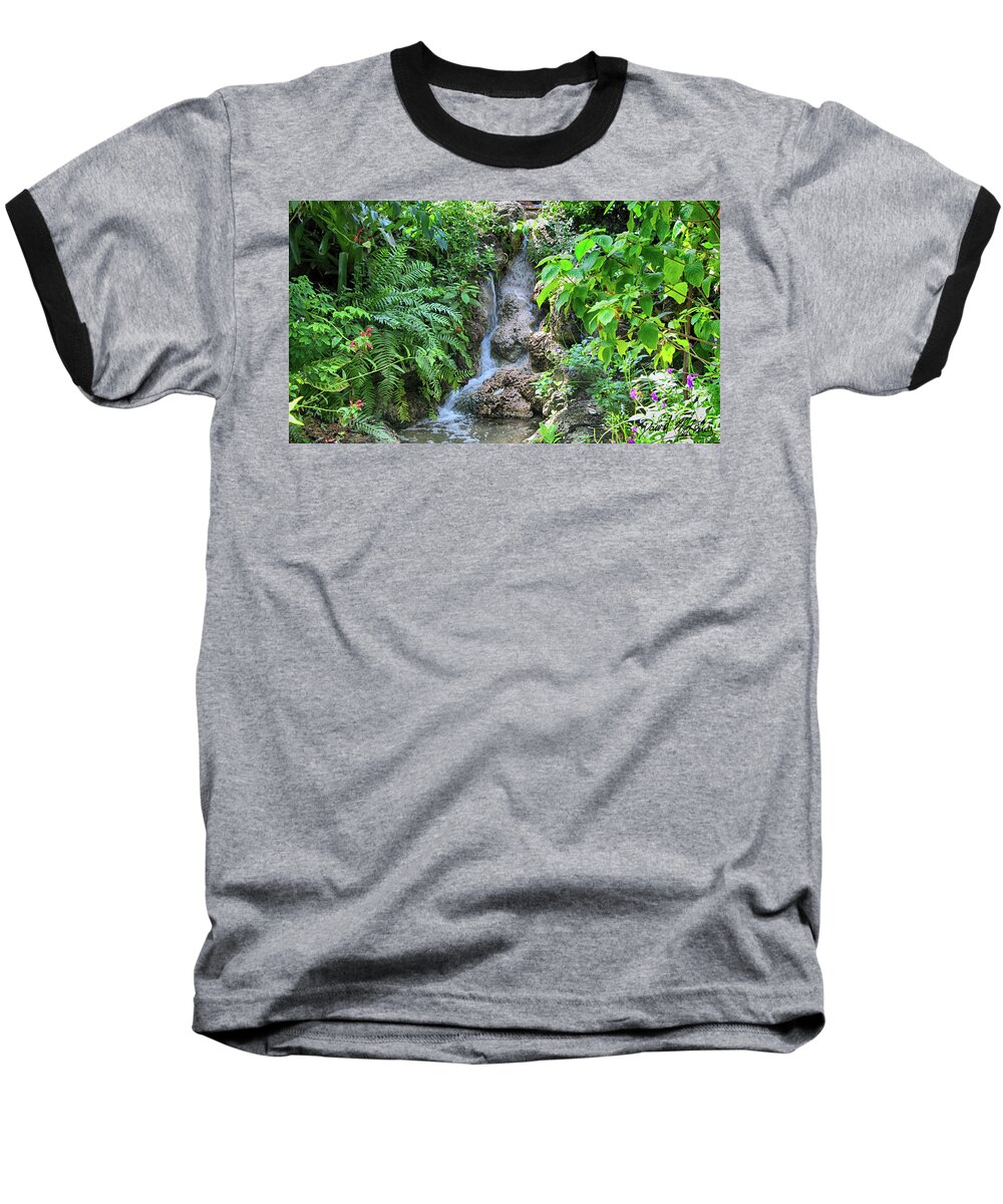 Waterfall Baseball T-Shirt featuring the photograph Waterfall by David McKinney