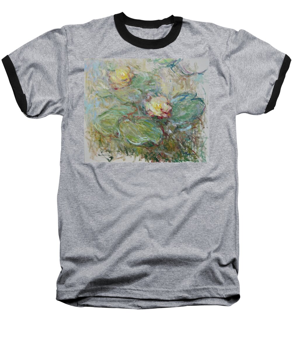 Waterlelie Baseball T-Shirt featuring the painting Waterlelie - Nymphaea. by Pierre Dijk