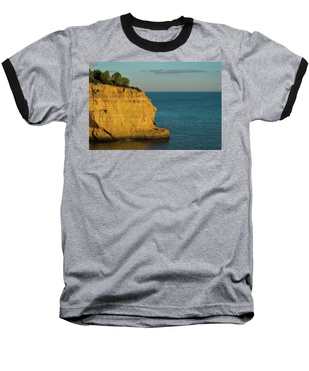 Algarve Baseball T-Shirt featuring the photograph Where Land Ends in Carvoeiro by Angelo DeVal