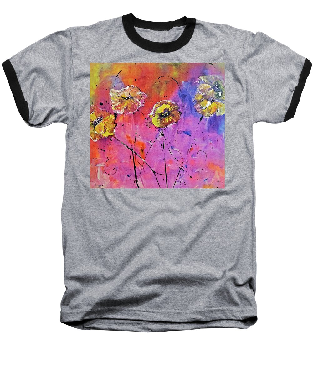 Wind Baseball T-Shirt featuring the painting Windy Spring II by Lisa Kaiser