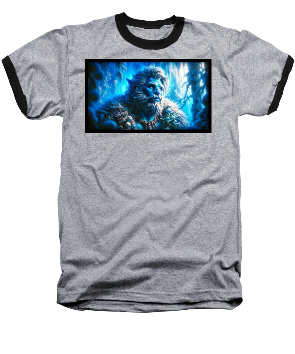 Ogre Baseball T-Shirt featuring the digital art Winter Magi by Shawn Dall
