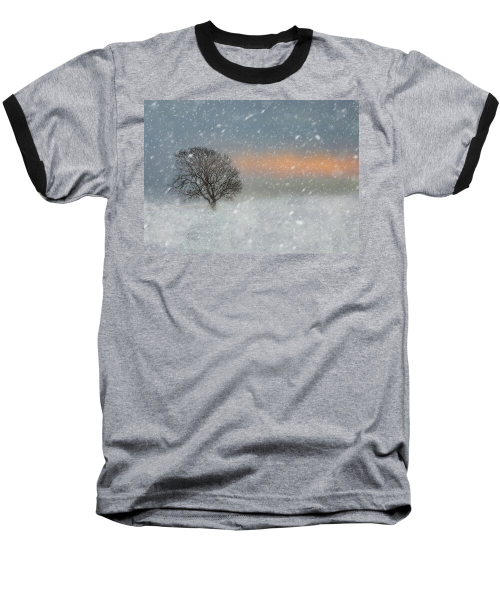 Cold Baseball T-Shirt featuring the photograph Winter snow scene by Sue Leonard