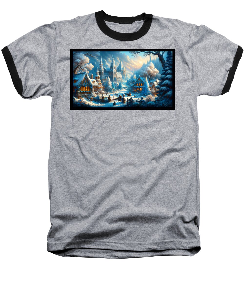 Winter Baseball T-Shirt featuring the digital art Winter Wonderland by Shawn Dall