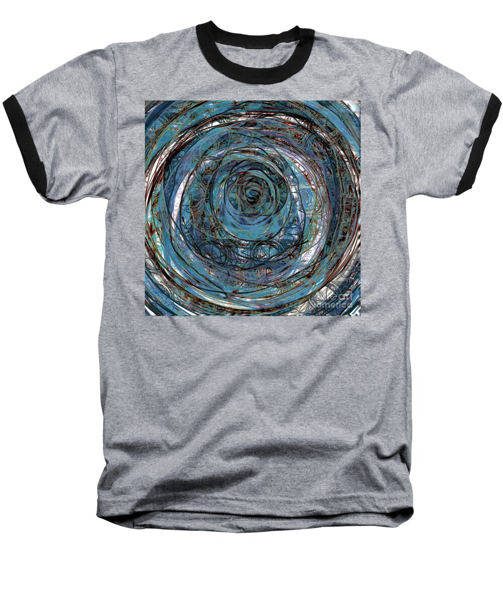 Blue Baseball T-Shirt featuring the digital art Wormhole by Gabrielle Schertz