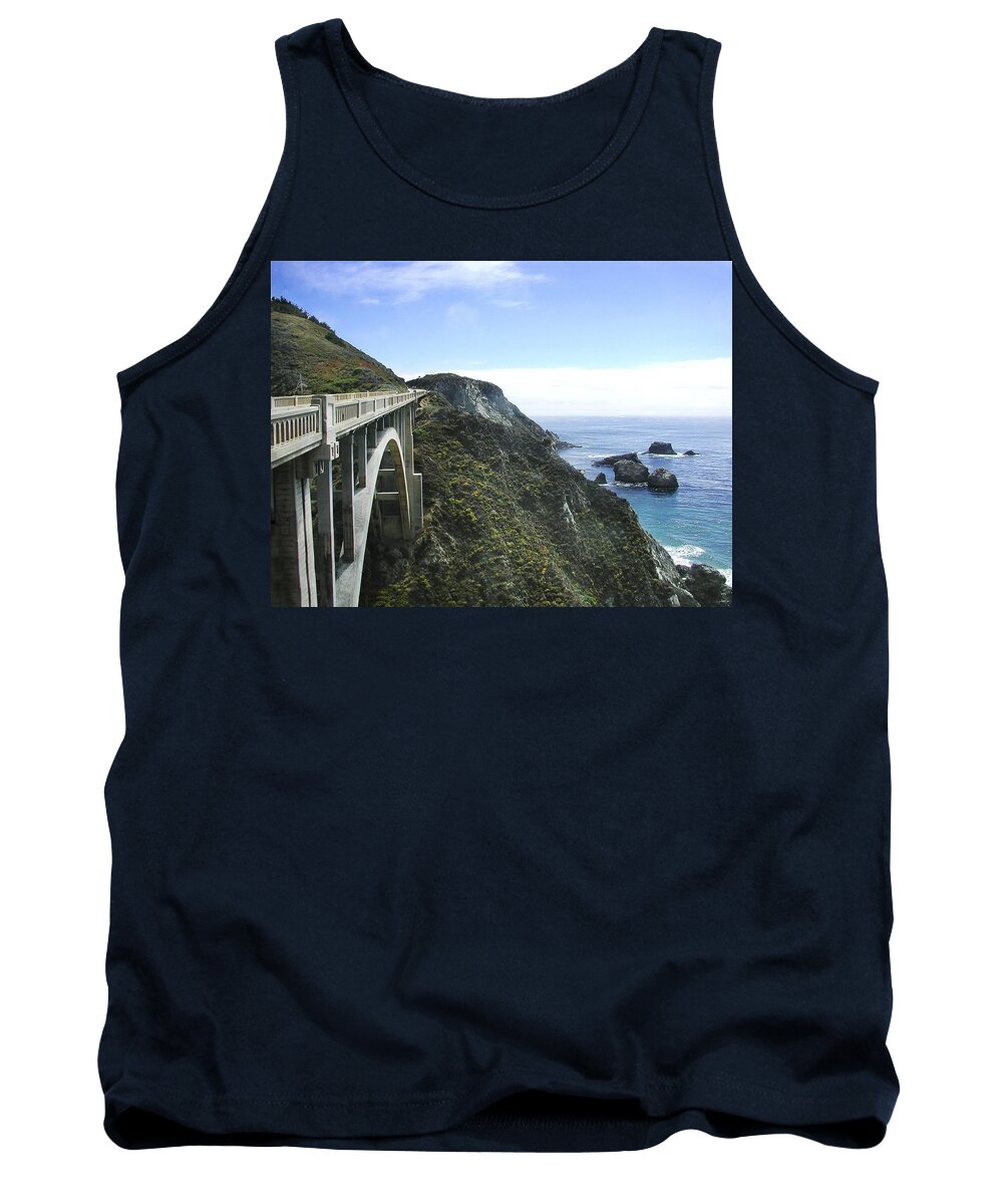 Big Sur Tank Top featuring the photograph Bixby Bridge #1 by Steve Ondrus