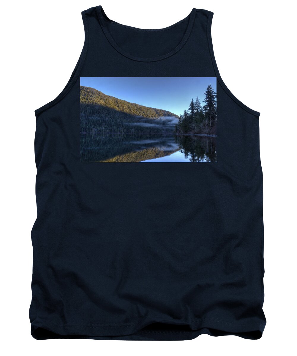 Lake Tank Top featuring the photograph Morning Mist #1 by Randy Hall