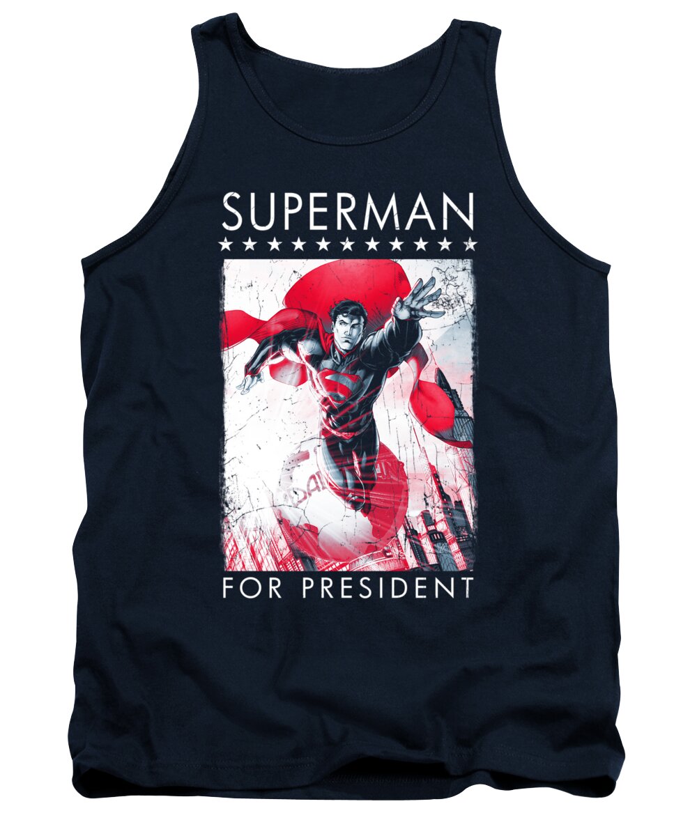  Tank Top featuring the digital art Superman - Superman For President by Brand A