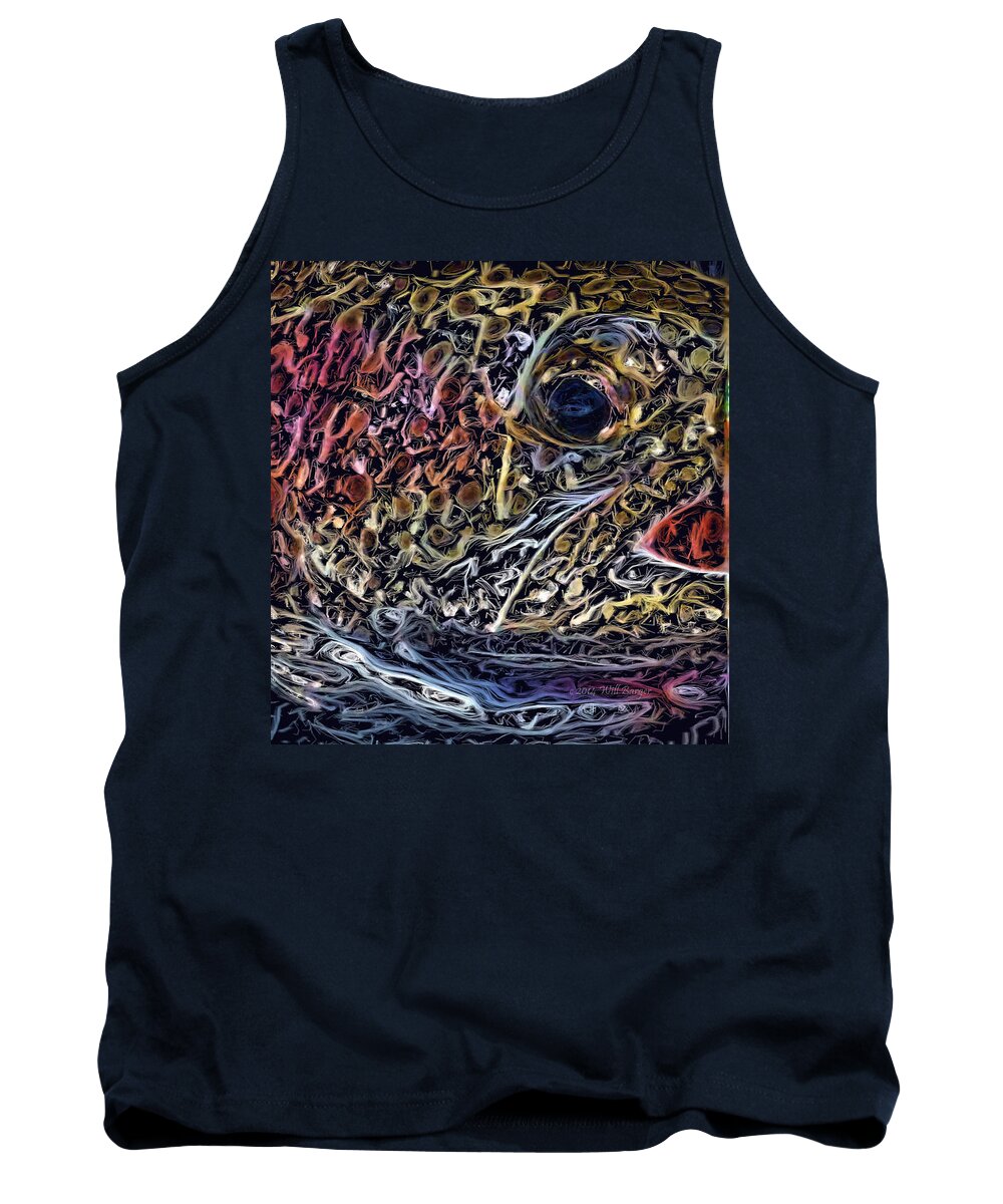 Fish Tank Top featuring the painting Abstract 005F by Will Barger