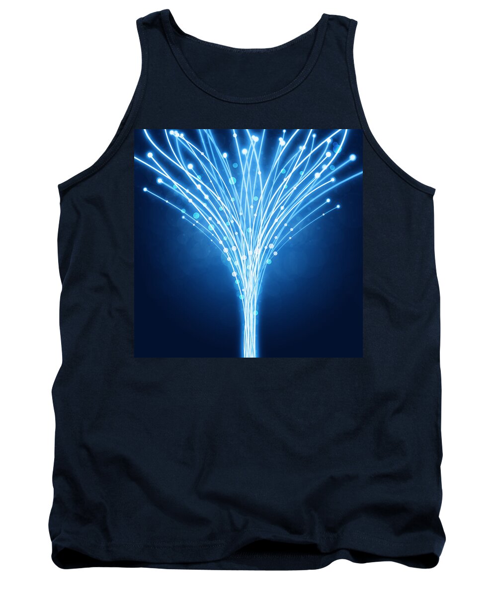 Abstract Tank Top featuring the photograph Abstract Lighting Lines by Setsiri Silapasuwanchai