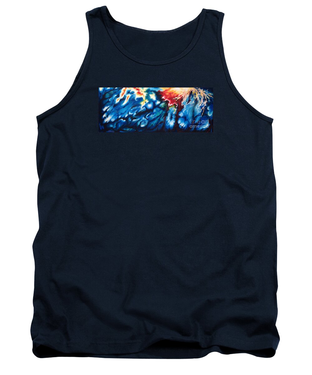 Abstract Tank Top featuring the painting Achilles Last Stand by Natalia Astankina