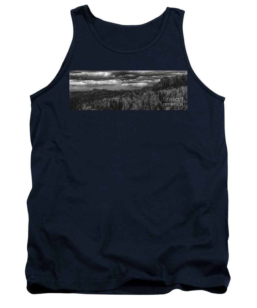 Nature Tank Top featuring the photograph An Incoming Storm Over The Black Hills Of South Dakota by Steve Triplett