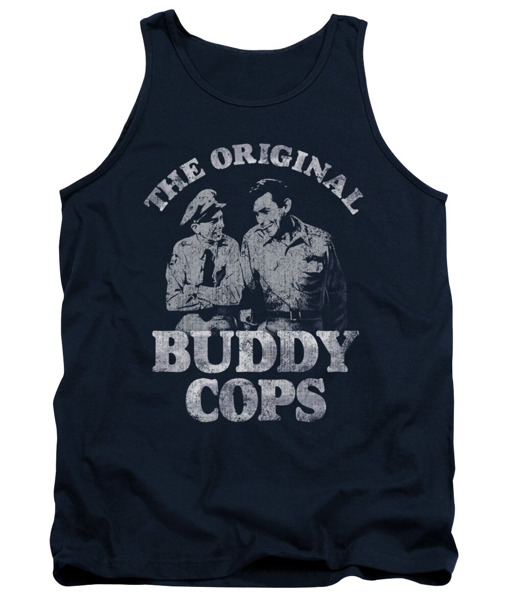 Andy Griffith Tank Top featuring the digital art Andy Griffith - Buddy Cops by Brand A