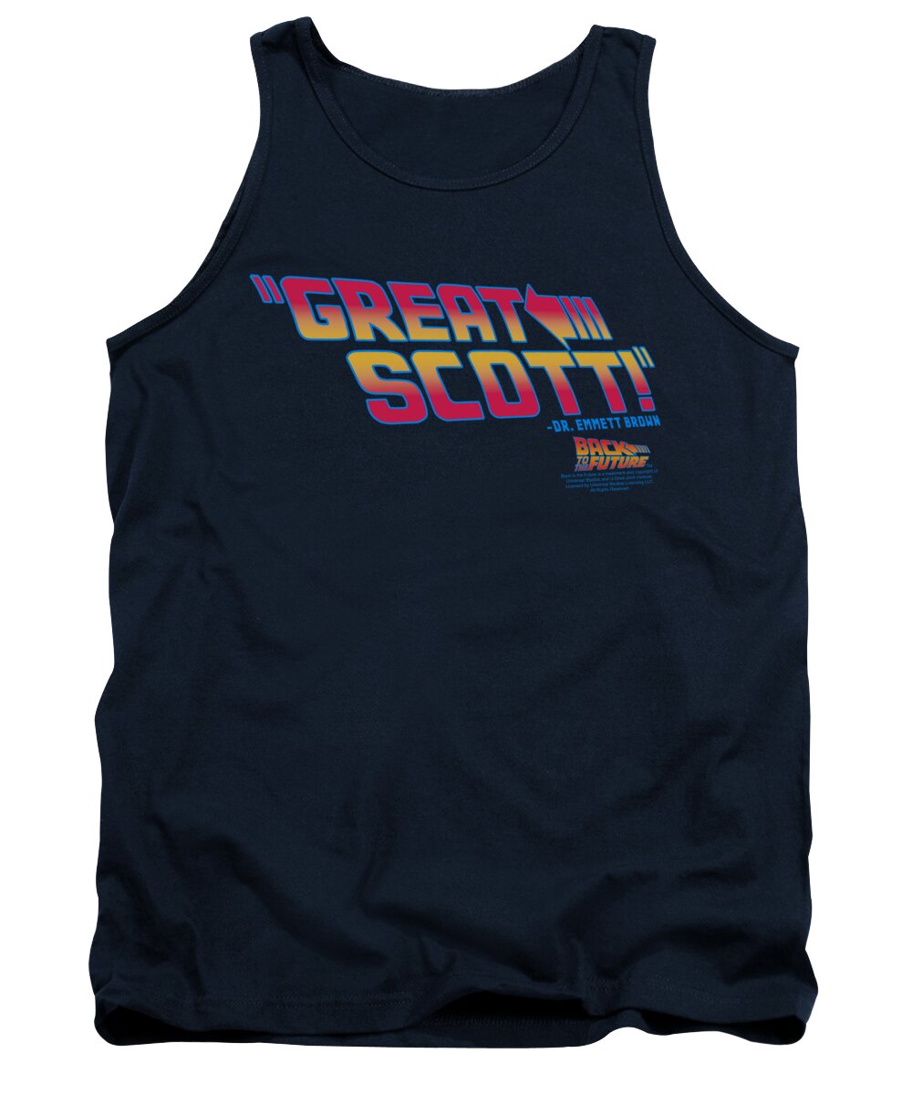 Back To The Future Tank Top featuring the digital art Back To The Future - Great Scott by Brand A