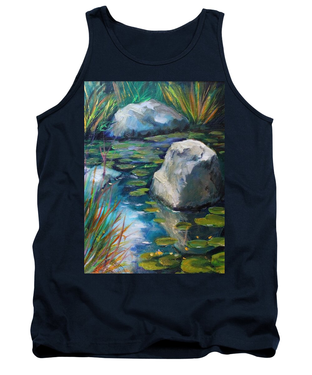 Plein Air Tank Top featuring the painting Biopark in Autumn by Marian Berg