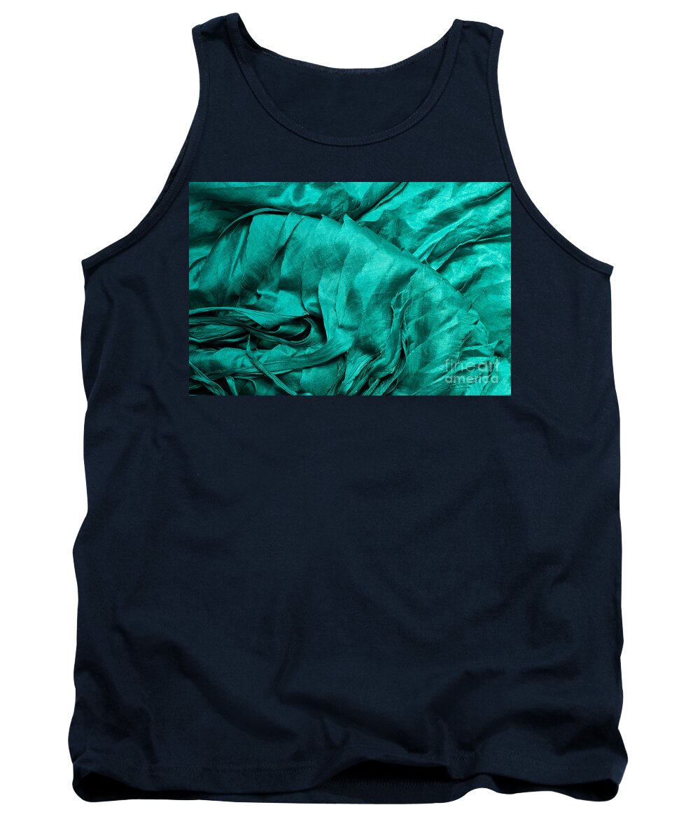 Cambodian Tank Top featuring the photograph Blue Silk 01 by Rick Piper Photography