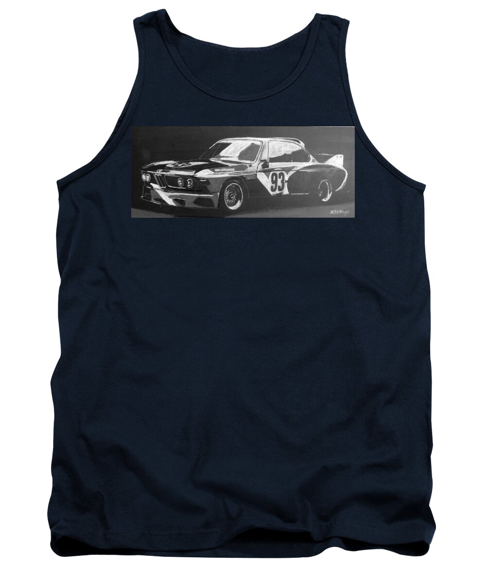 Bmw Tank Top featuring the painting BMW 3.0 CSL Alexander Calder Art Car by Richard Le Page