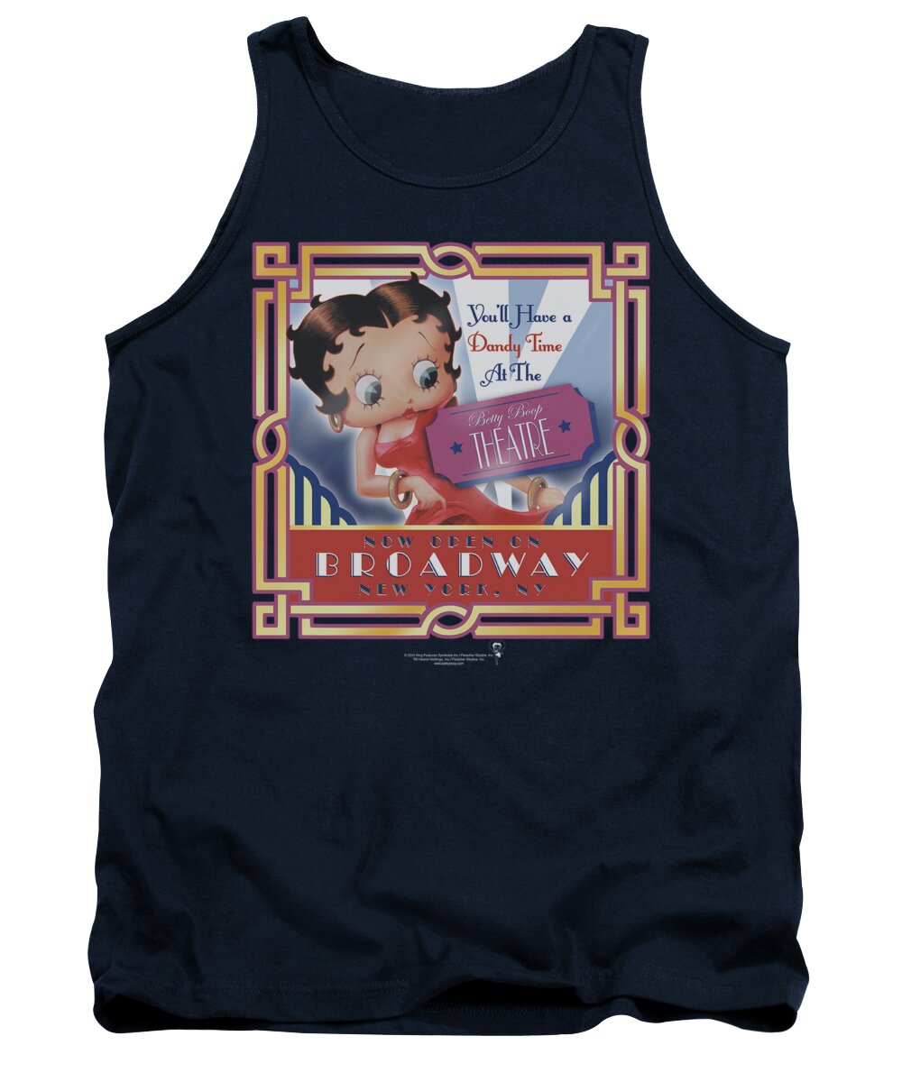 Betty Boop Tank Top featuring the digital art Boop - On Broadway by Brand A