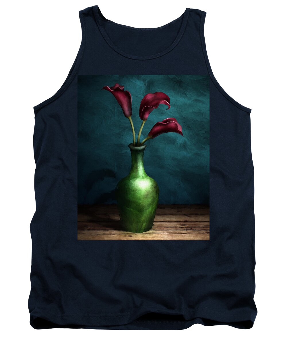 Calla Lilies Tank Top featuring the painting Calla Lilies I by April Moen