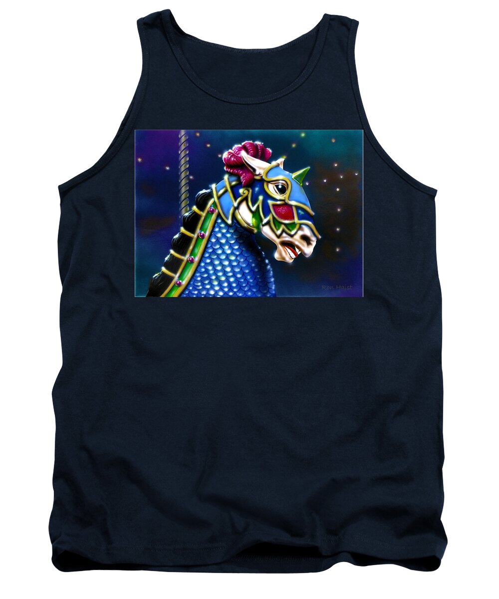 Fair Tank Top featuring the painting Carousel by Ron Haist