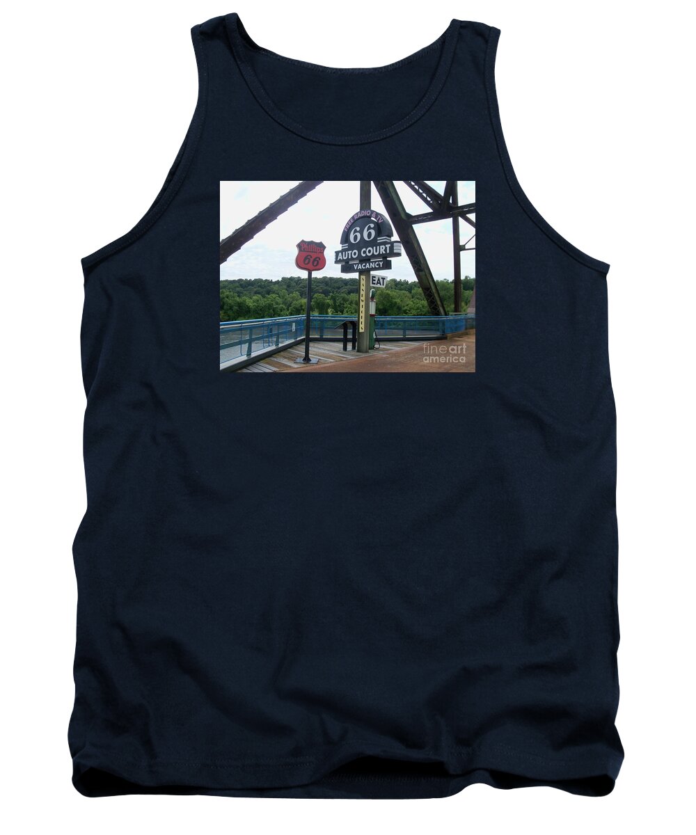  Tank Top featuring the photograph Chain of Rocks Bridge by Kelly Awad