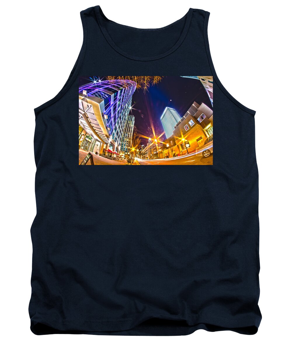 Abstract Tank Top featuring the photograph Charlotte Nc Usa Charlotte Skyline by Alex Grichenko