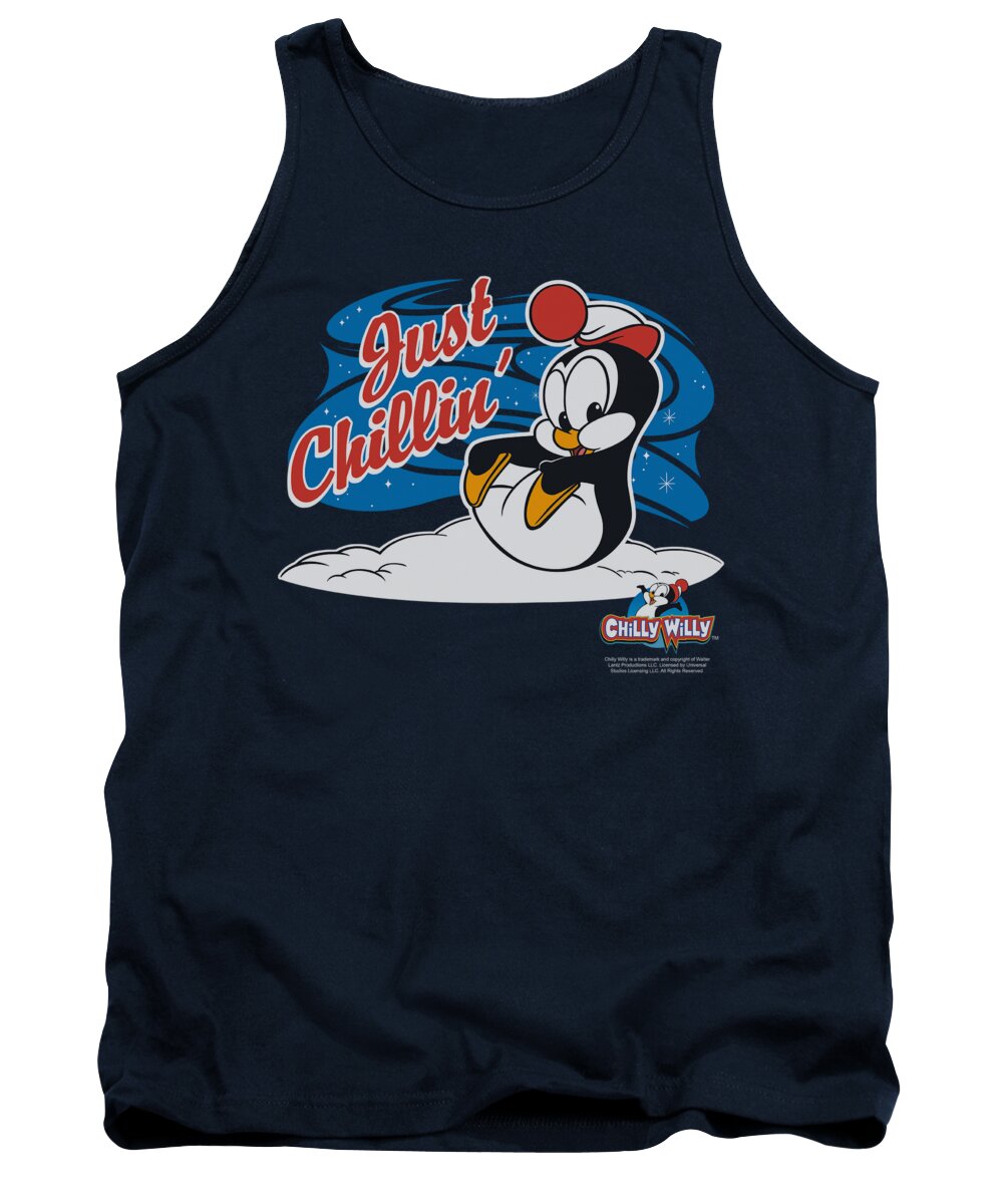 Chilly Whilly Tank Top featuring the digital art Chilly Willy - Just Chillin by Brand A