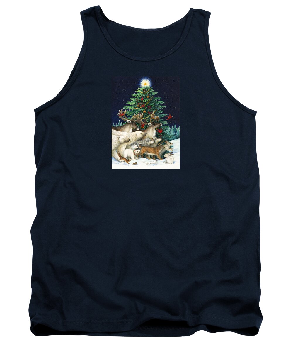 Christmas Tank Top featuring the painting Christmas Parade by Lynn Bywaters