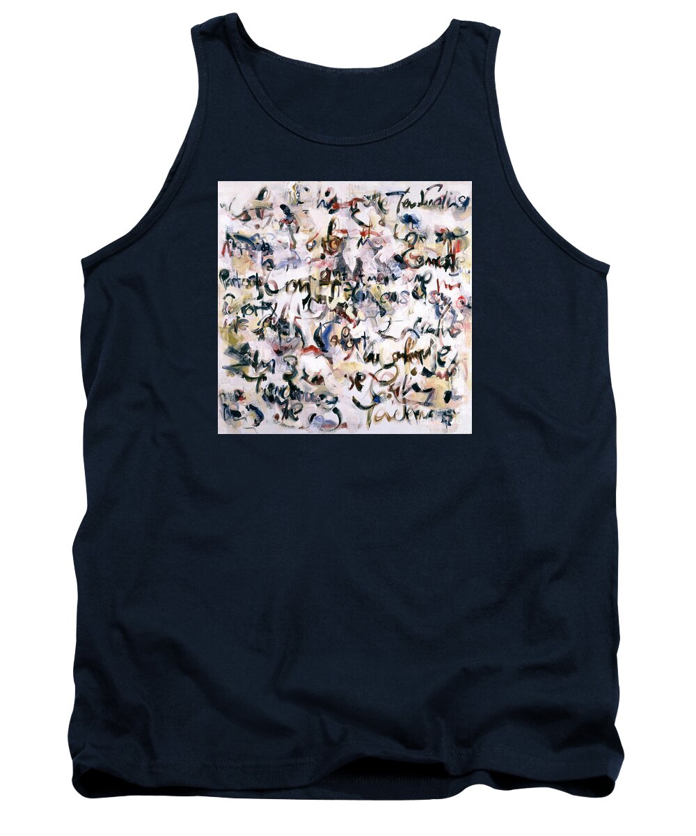 Abstraction Tank Top featuring the painting Comfort - Calins by Ritchard Rodriguez