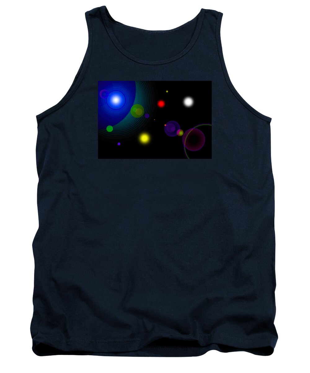 Space Tank Top featuring the digital art Counterbalance by Andre Aleksis
