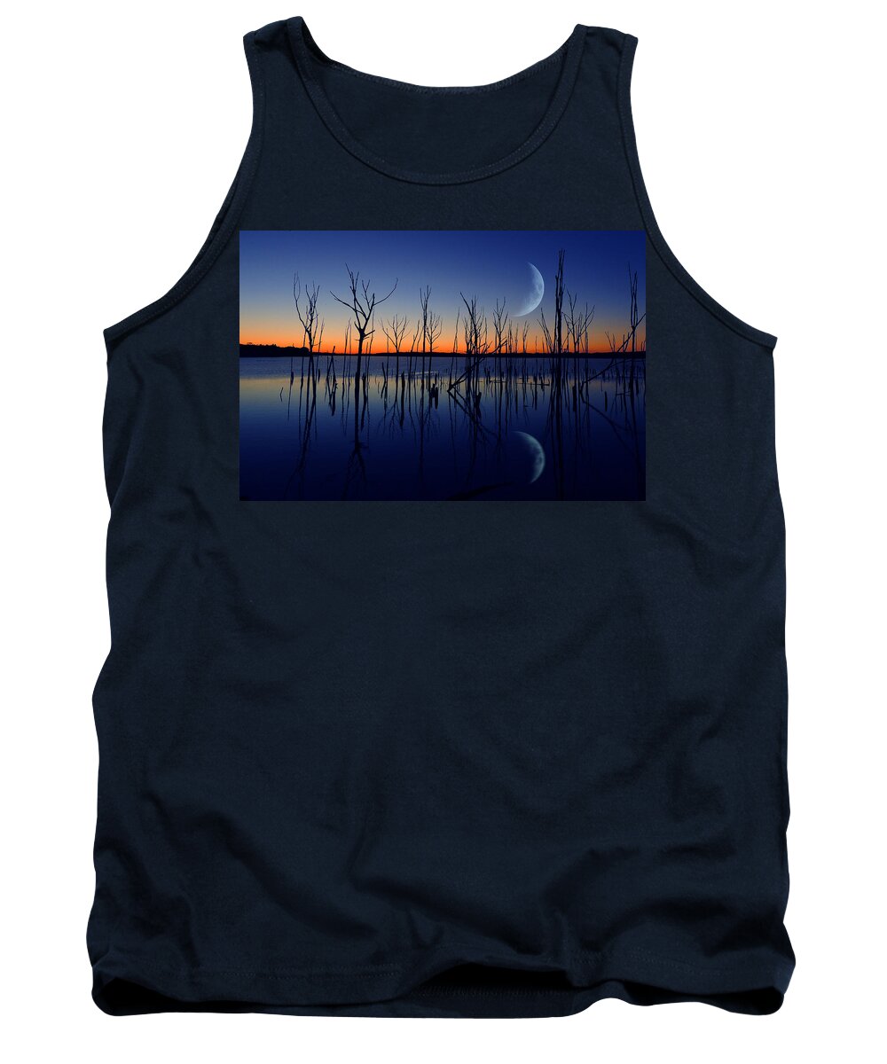 Crescent Moon Tank Top featuring the photograph The Crescent Moon by Raymond Salani III