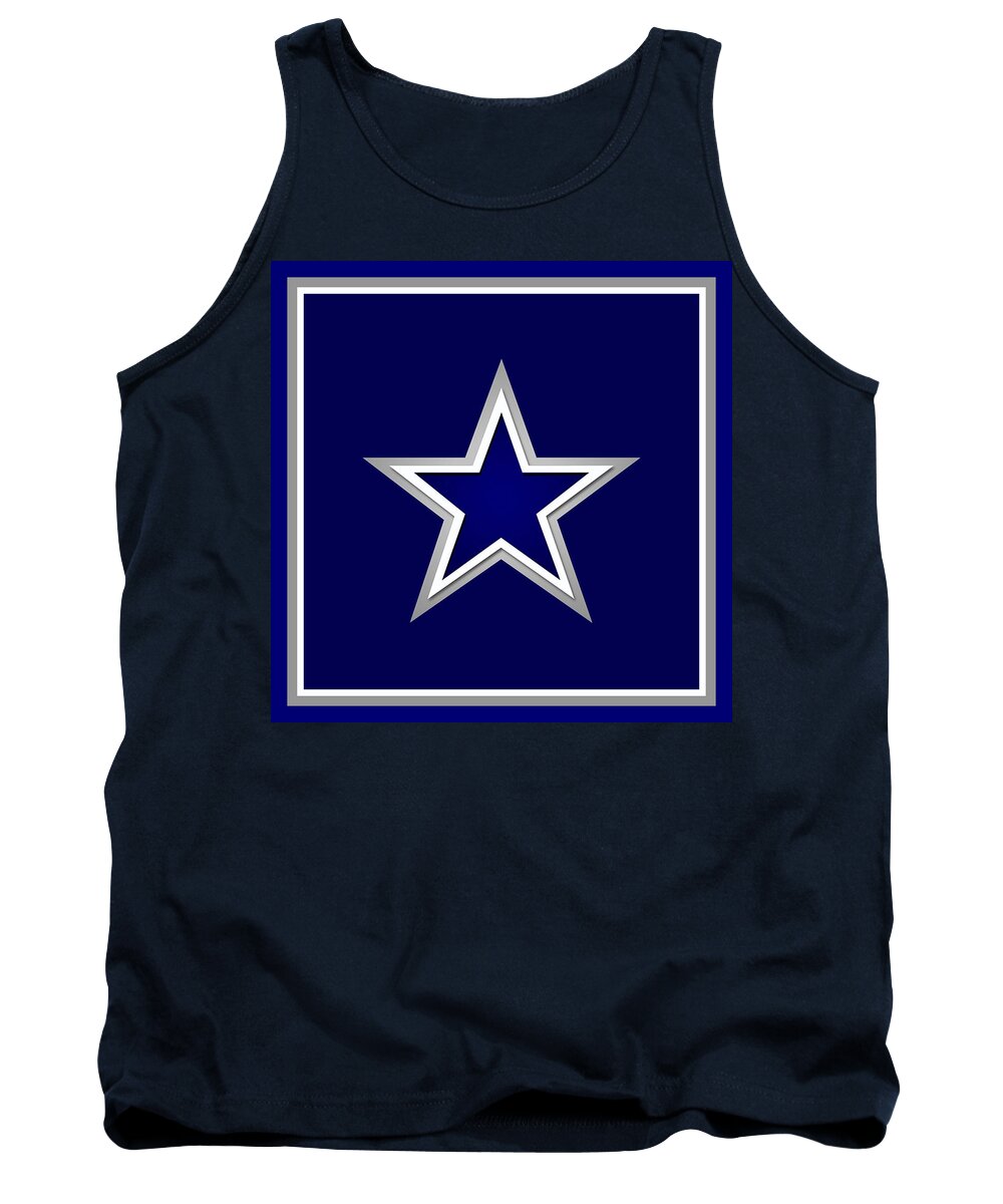 Nfl Tank Top featuring the painting Dallas Cowboys by Tony Rubino