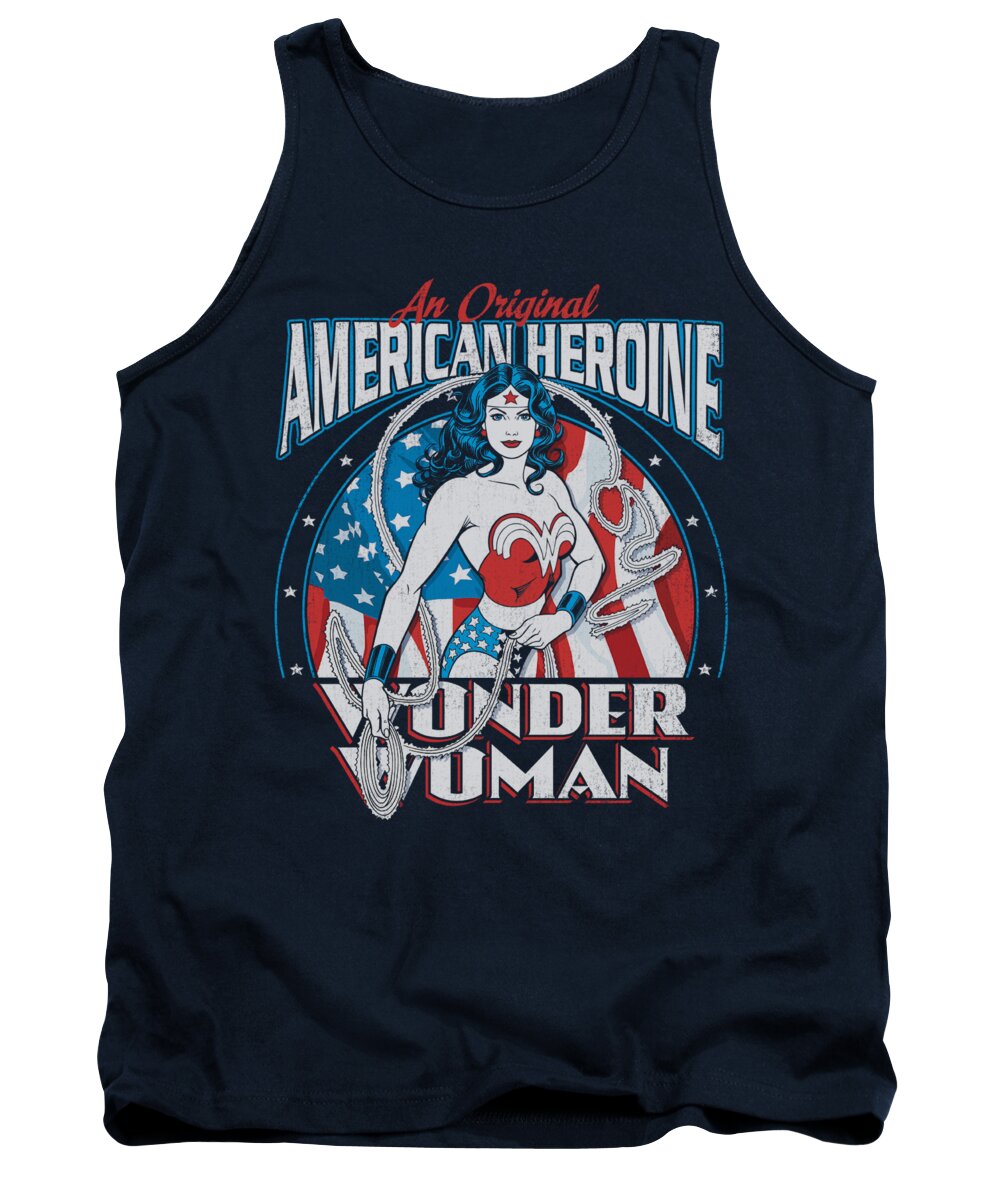 Dc Comics Tank Top featuring the digital art Dc - American Heroine by Brand A