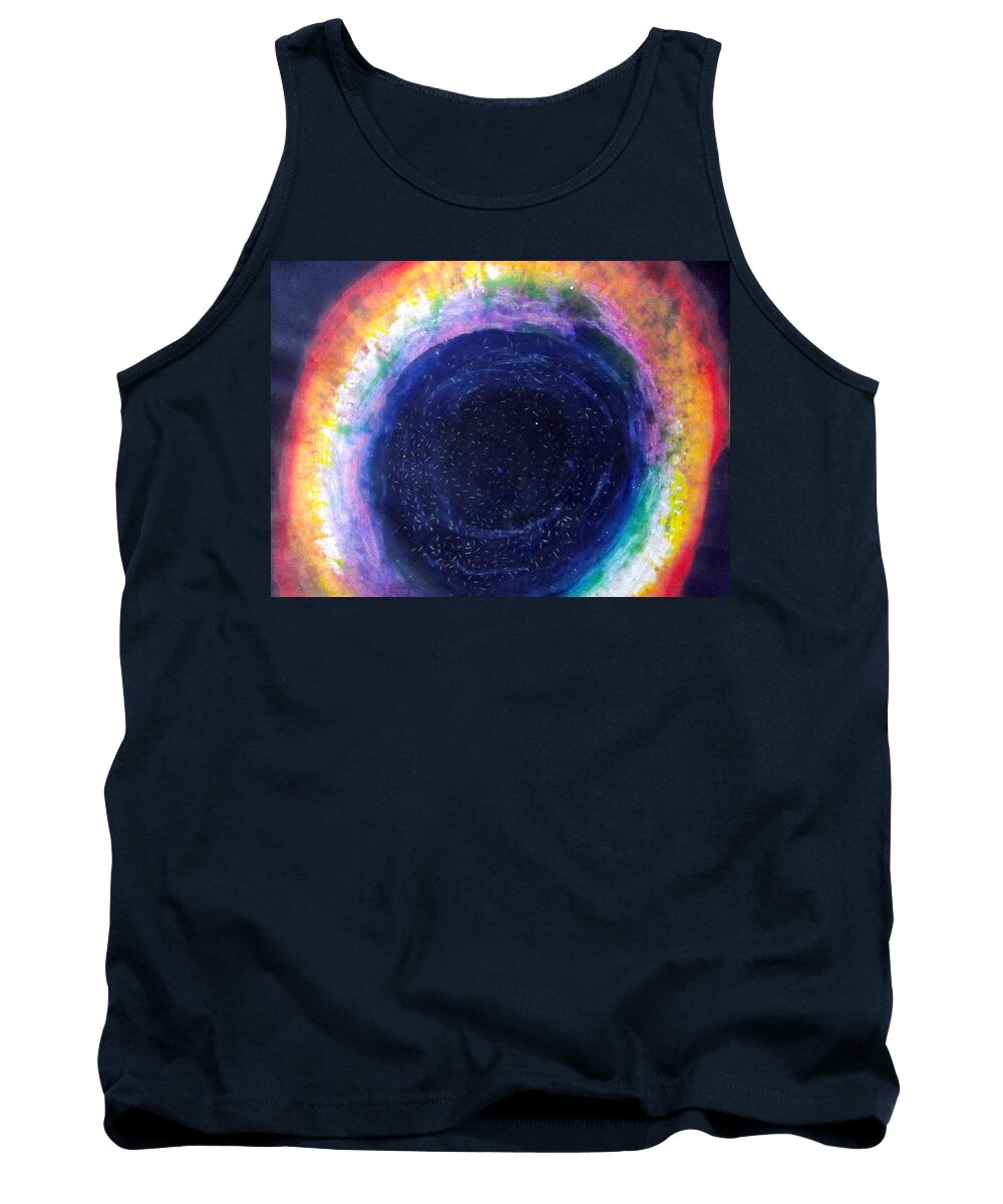 Nebula Tank Top featuring the painting Mind's Nebula by Cara Frafjord